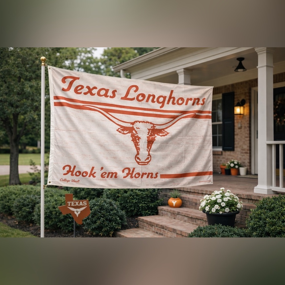 Texas Longhorns Hook 'em Horns Retro Vintage Flag Banner WinCraft Sports USA 3x5
